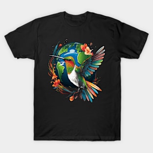 Hummingbird Earth Day T-Shirt